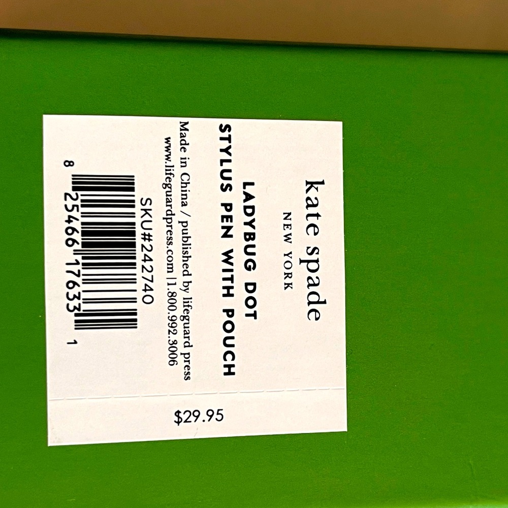 Kate Spade LadyBug Dot Stylus Pen with Pouch - Picture 3 of 3